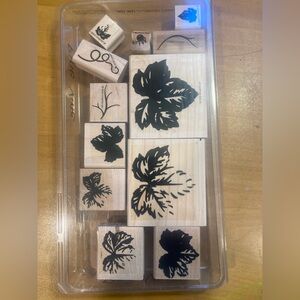 12 Tree, Maple Leaf themed stamps various sizes.